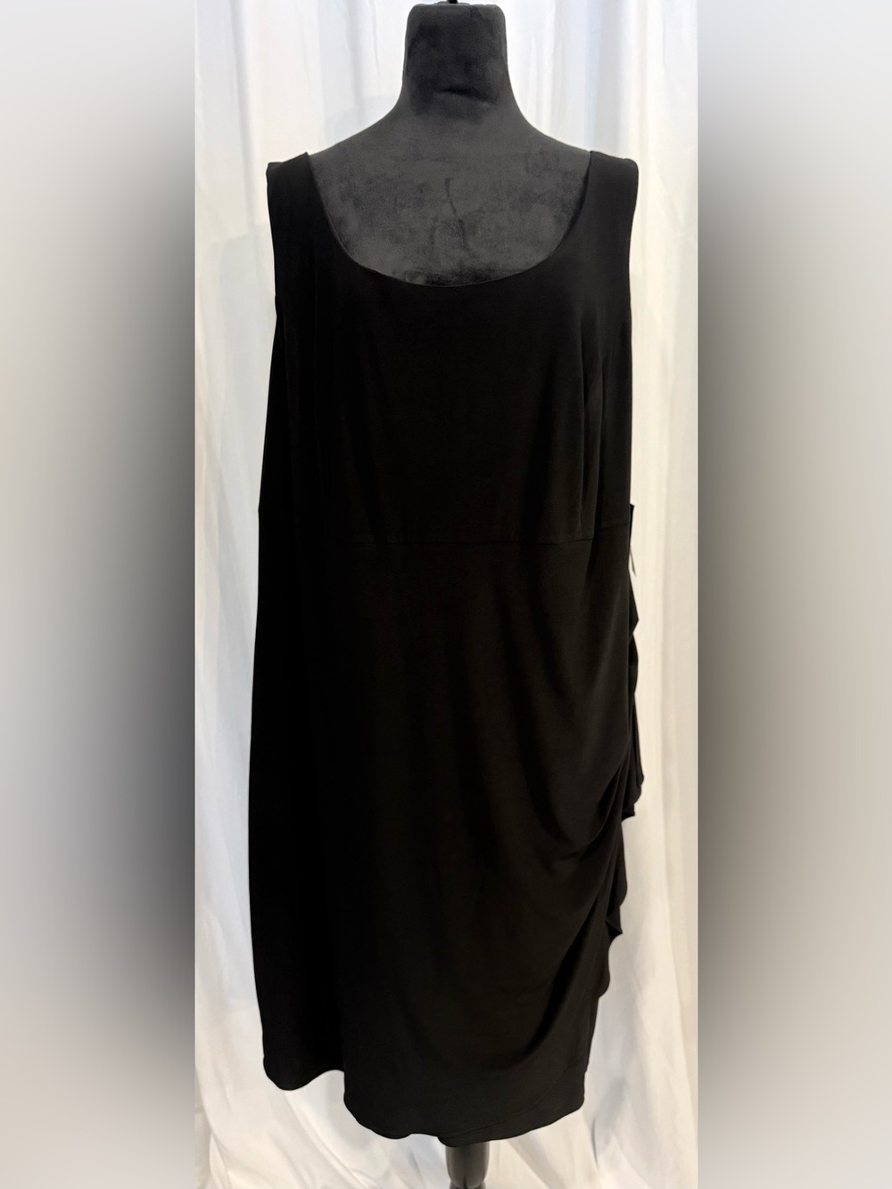 Dressbarn Black Slimming Control Ruched Sheath Dress